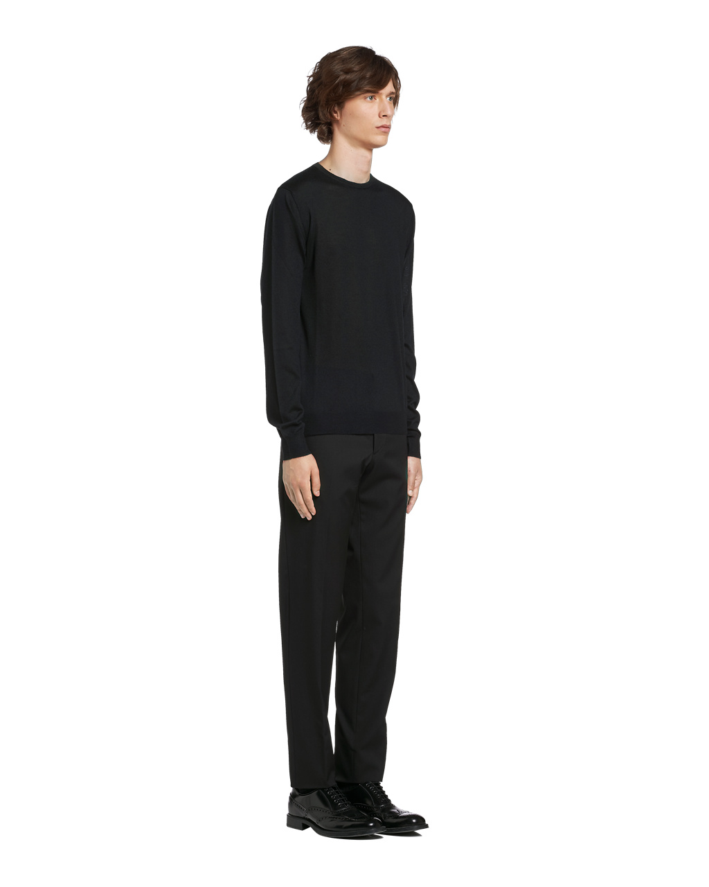 Prada Soft Cashmere Crew-neck Svetrové Černé | 549683ENP