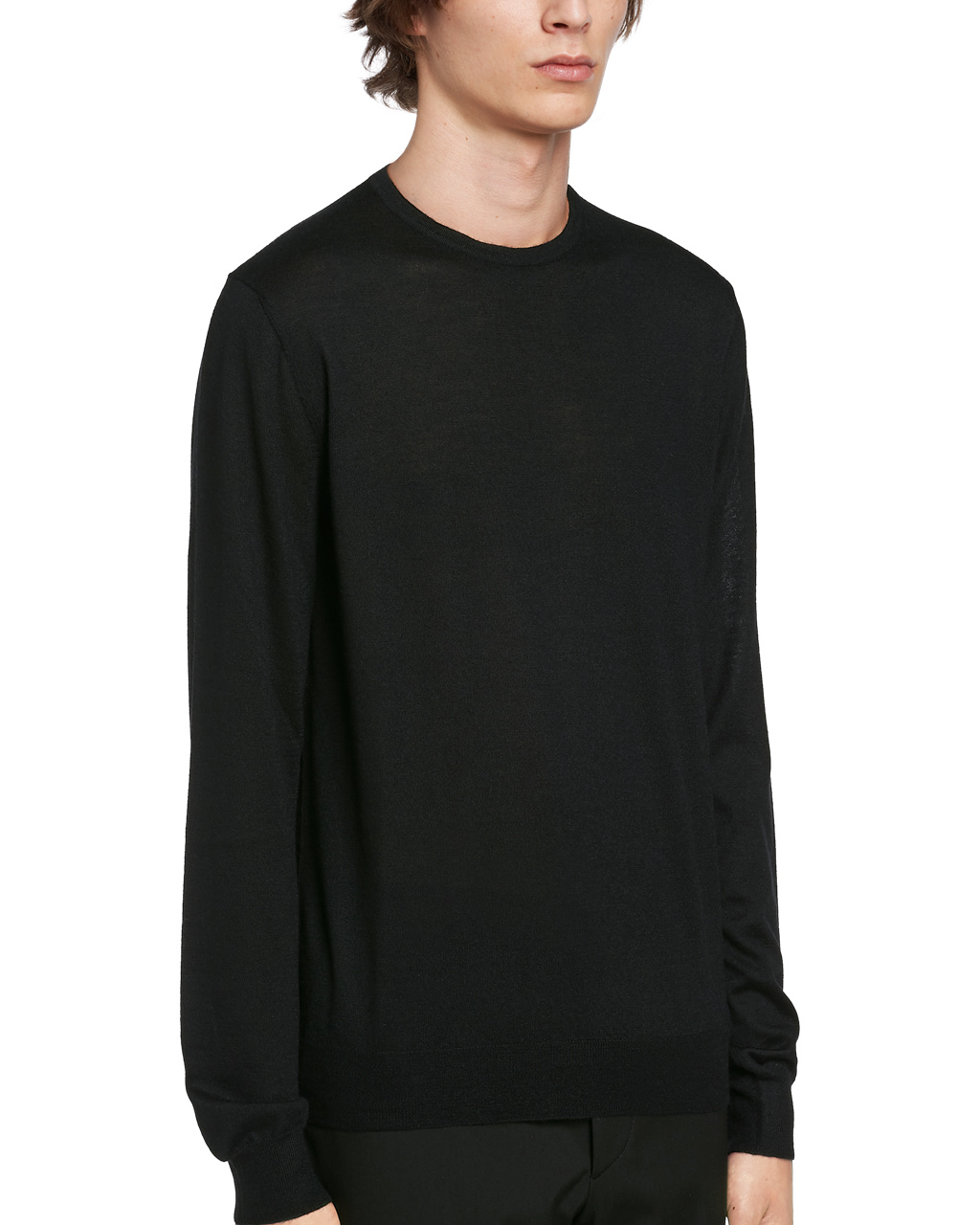 Prada Soft Cashmere Crew-neck Svetrové Černé | 549683ENP