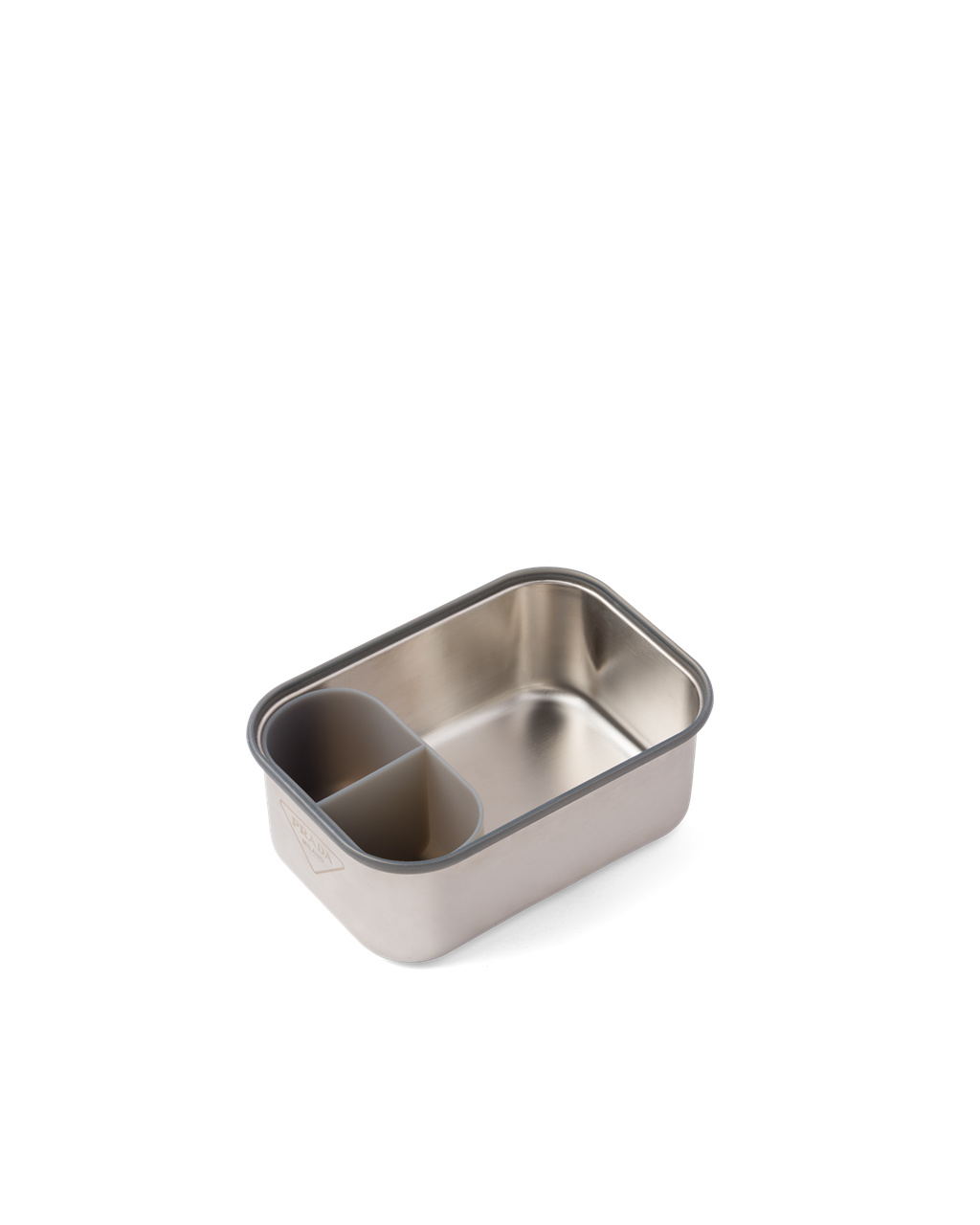 Prada Stainless Steel Sandwich Box Steel Gray | 298571ACQ