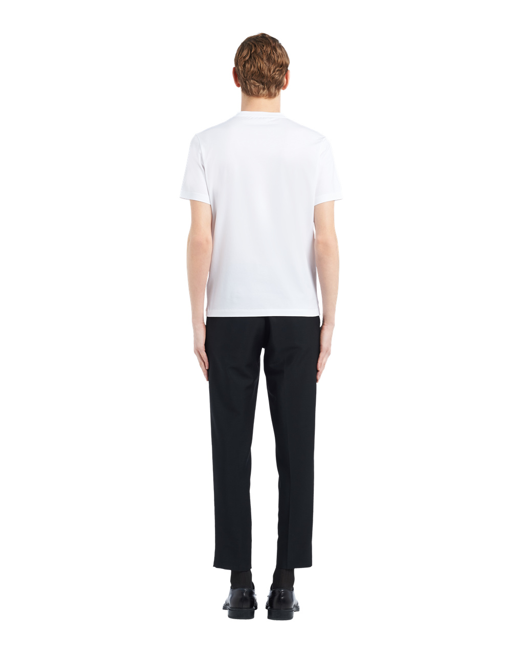 Prada Stretch Bavlněné T-shirt Bílé | 634218KTY