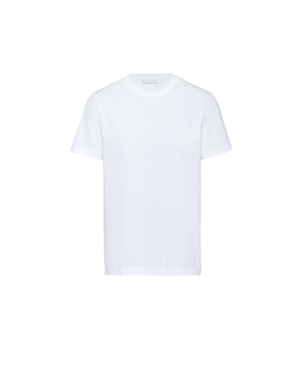 Prada Stretch Bavlněné T-shirt Bílé | 634218KTY