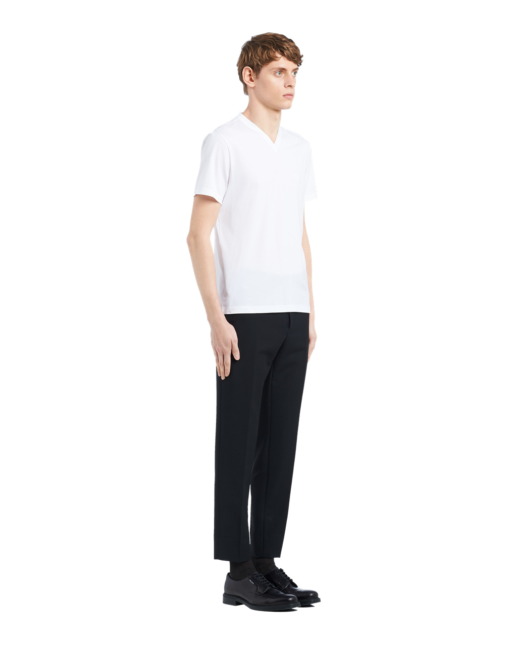 Prada Stretch Bavlněné T-shirt Bílé | 735849JOG