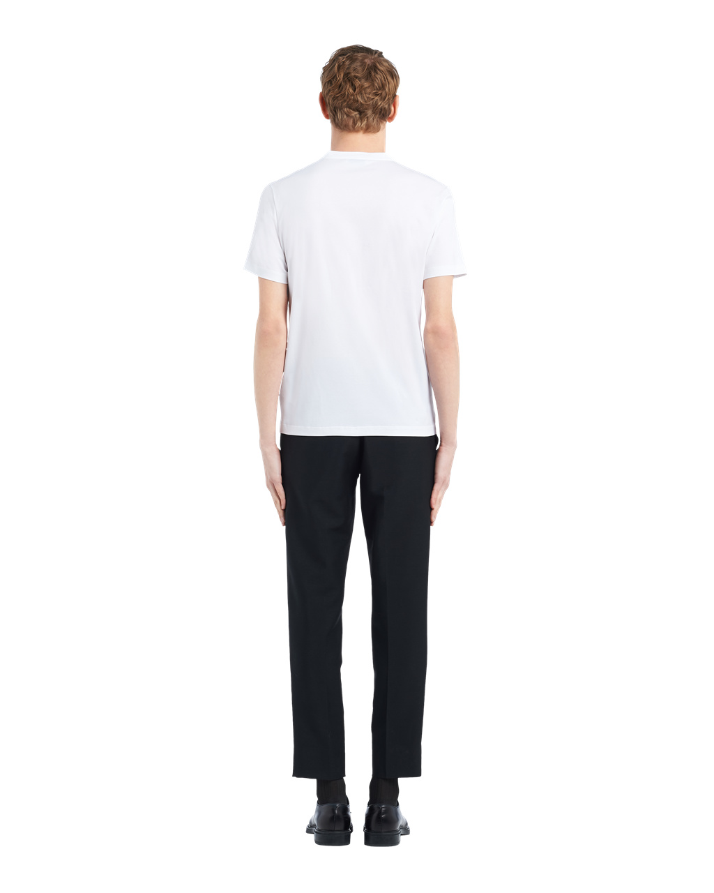 Prada Stretch Bavlněné T-shirt Bílé | 735849JOG