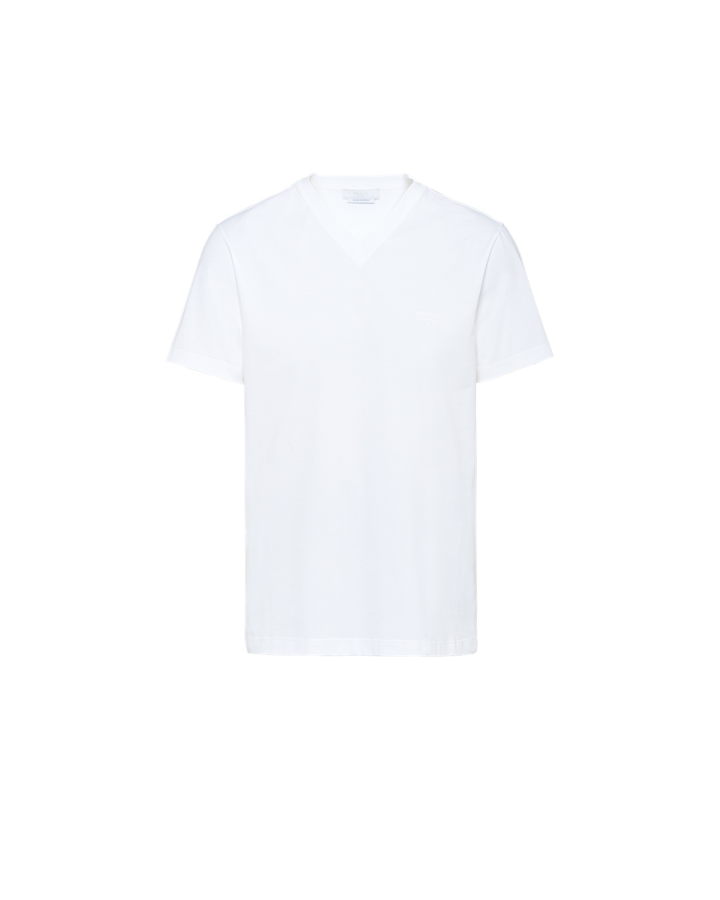 Prada Stretch Bavlněné T-shirt Bílé | 735849JOG