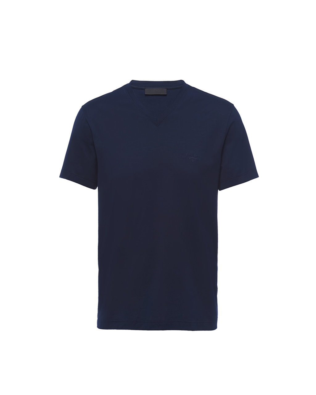 Prada Stretch Bavlněné T-shirt Tmavě Blankyt | 578136SLJ