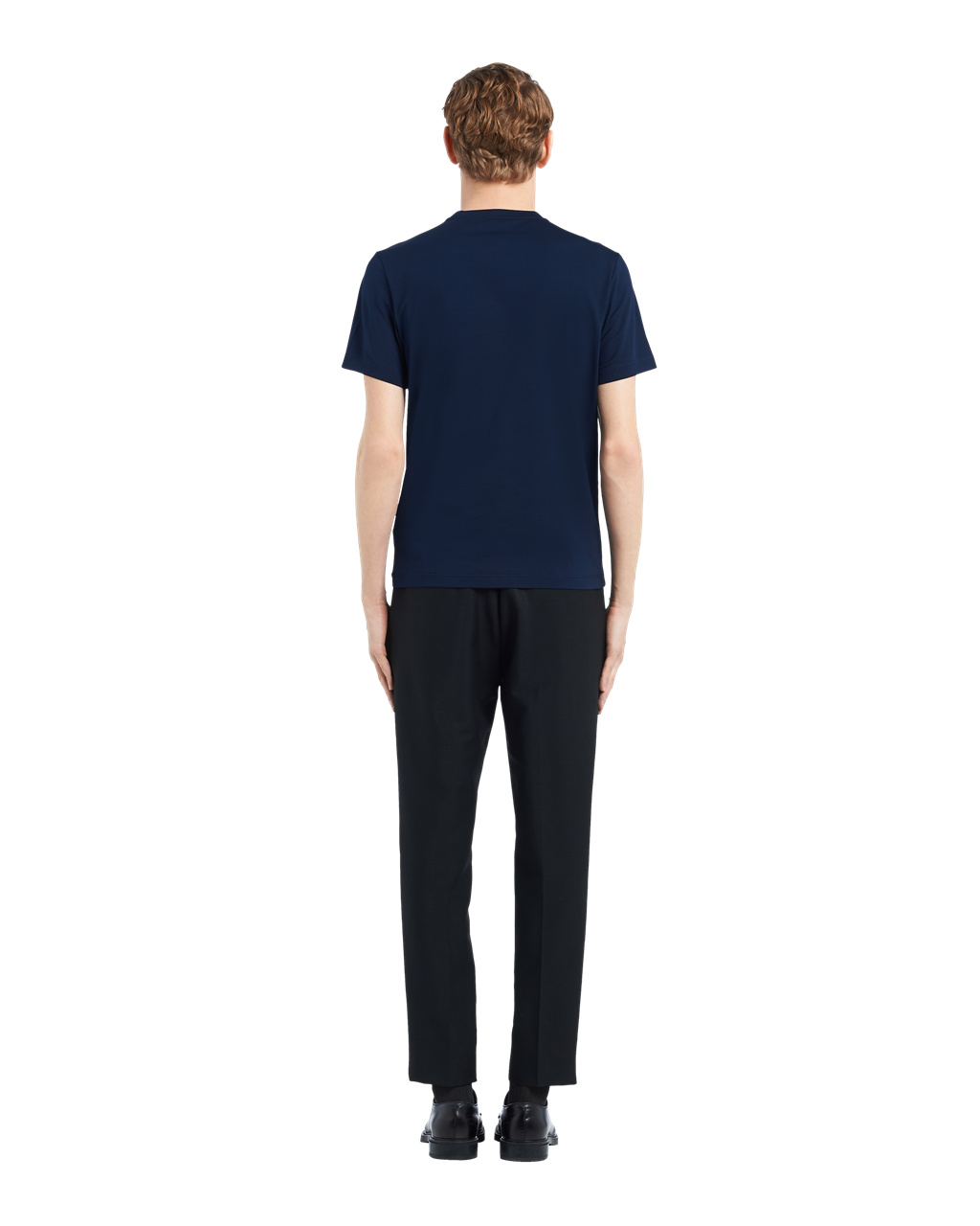 Prada Stretch Bavlněné T-shirt Tmavě Blankyt | 698325PZO