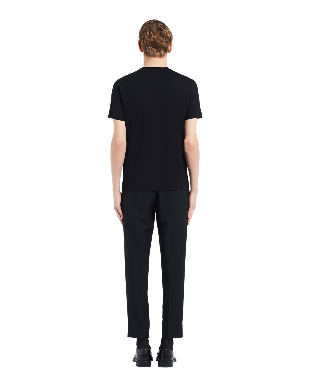 Prada Stretch Bavlněné T-shirt Černé | 724895AXN