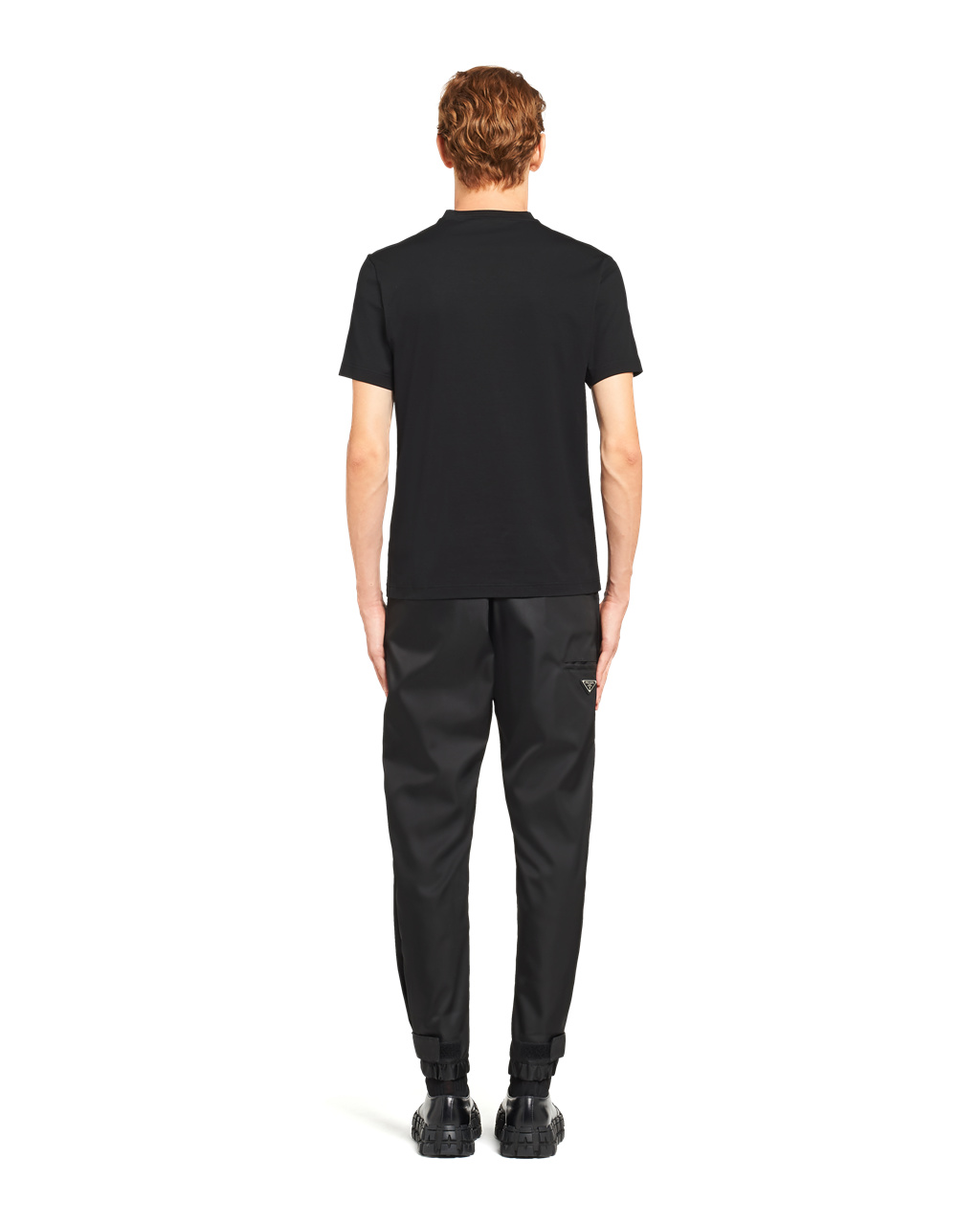 Prada Stretch Bavlněné T-shirt Černé | 790385XKG