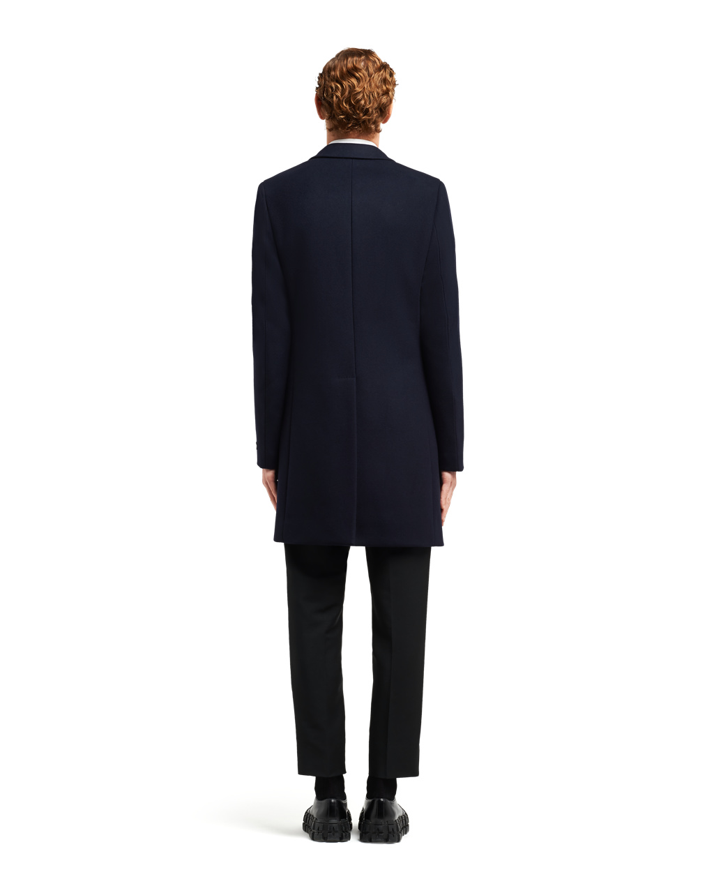 Prada Stretch Cloth Coat Tmavě Blankyt | 935241SKX