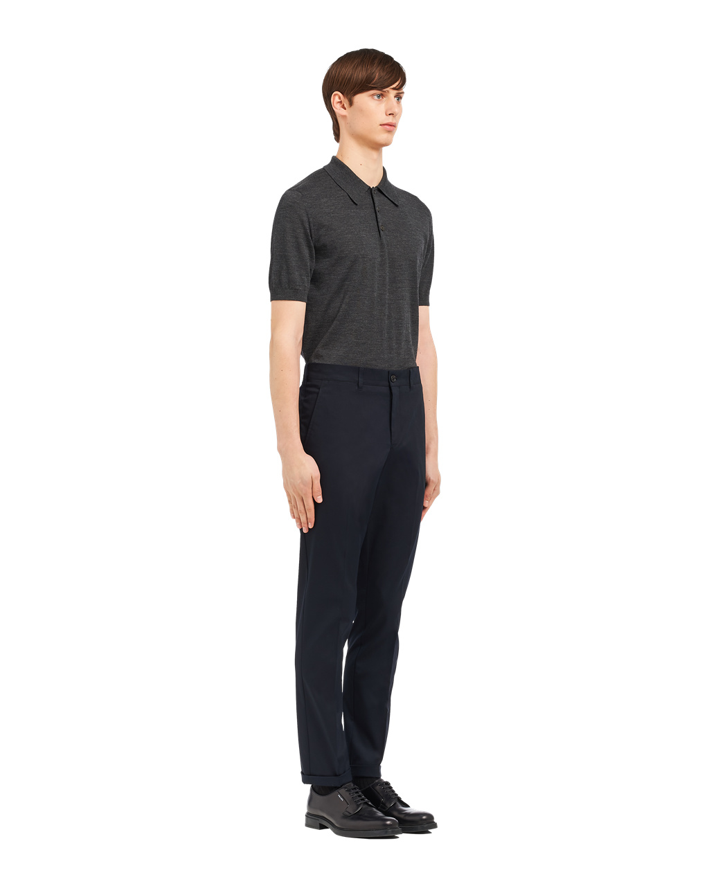 Prada Stretch Gabardine Trousers Tmavě Blankyt | 698123AUY