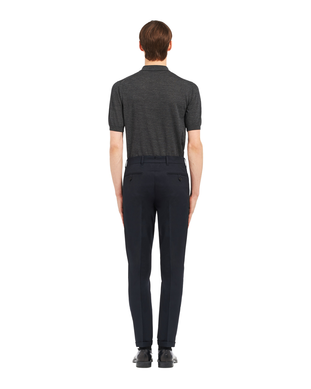 Prada Stretch Gabardine Trousers Tmavě Blankyt | 698123AUY