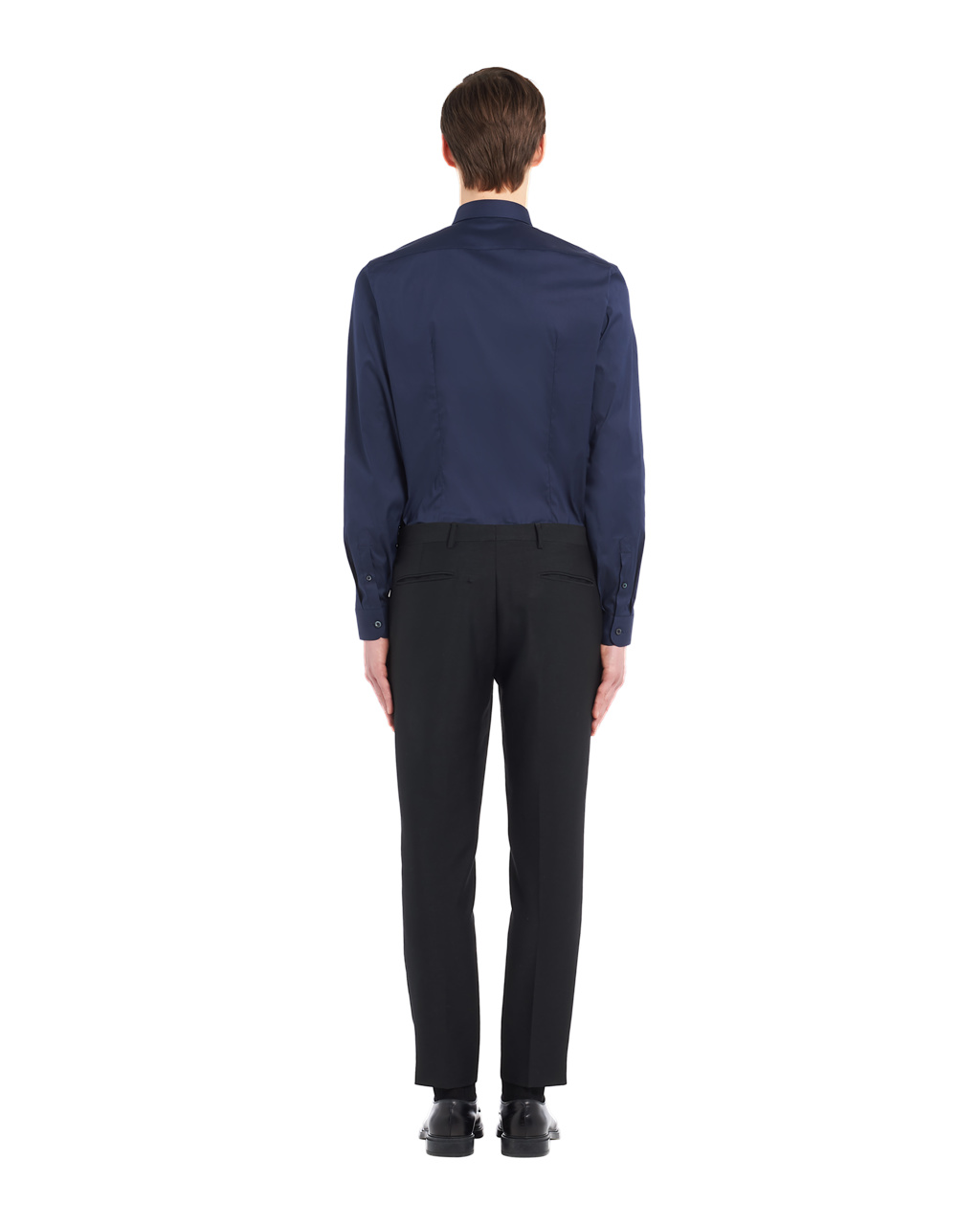 Prada Stretch Poplin Shirt Blankyt | 298157MNT