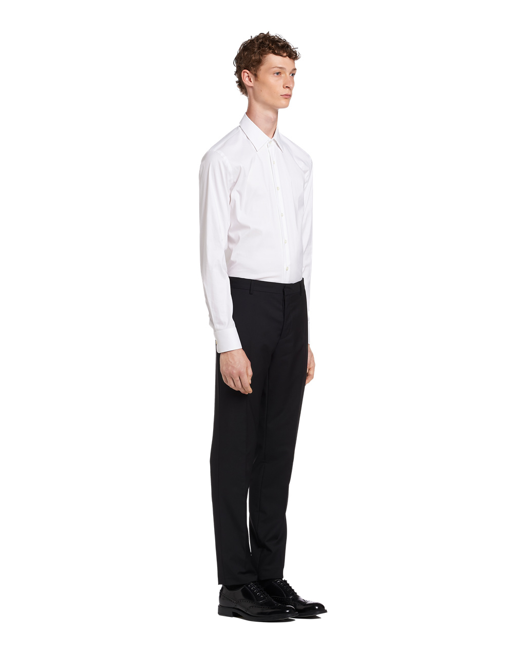 Prada Stretch Poplin Shirt Bílé | 598430MIL