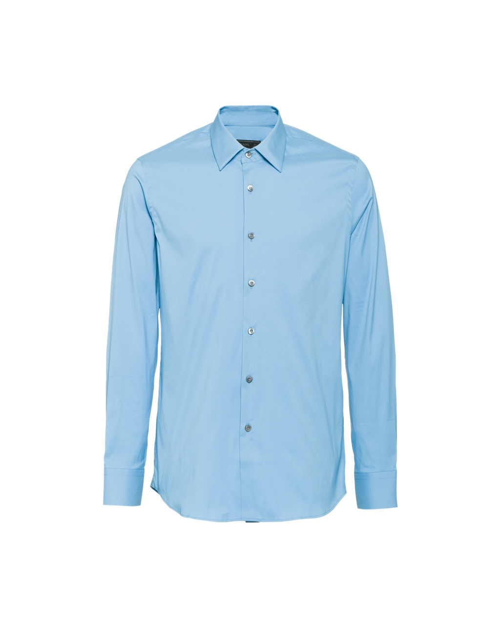 Prada Stretch Poplin Shirt Celeste | 417250ATI