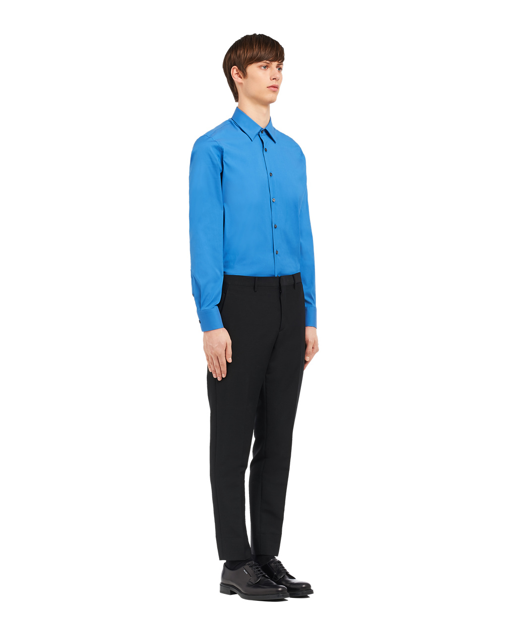 Prada Stretch Poplin Shirt Světle Blankyt | 852460UYH