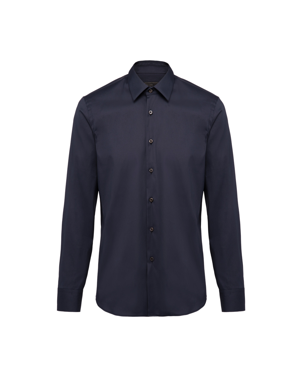 Prada Stretch Poplin Shirt Tmavě Blankyt | 158260COV