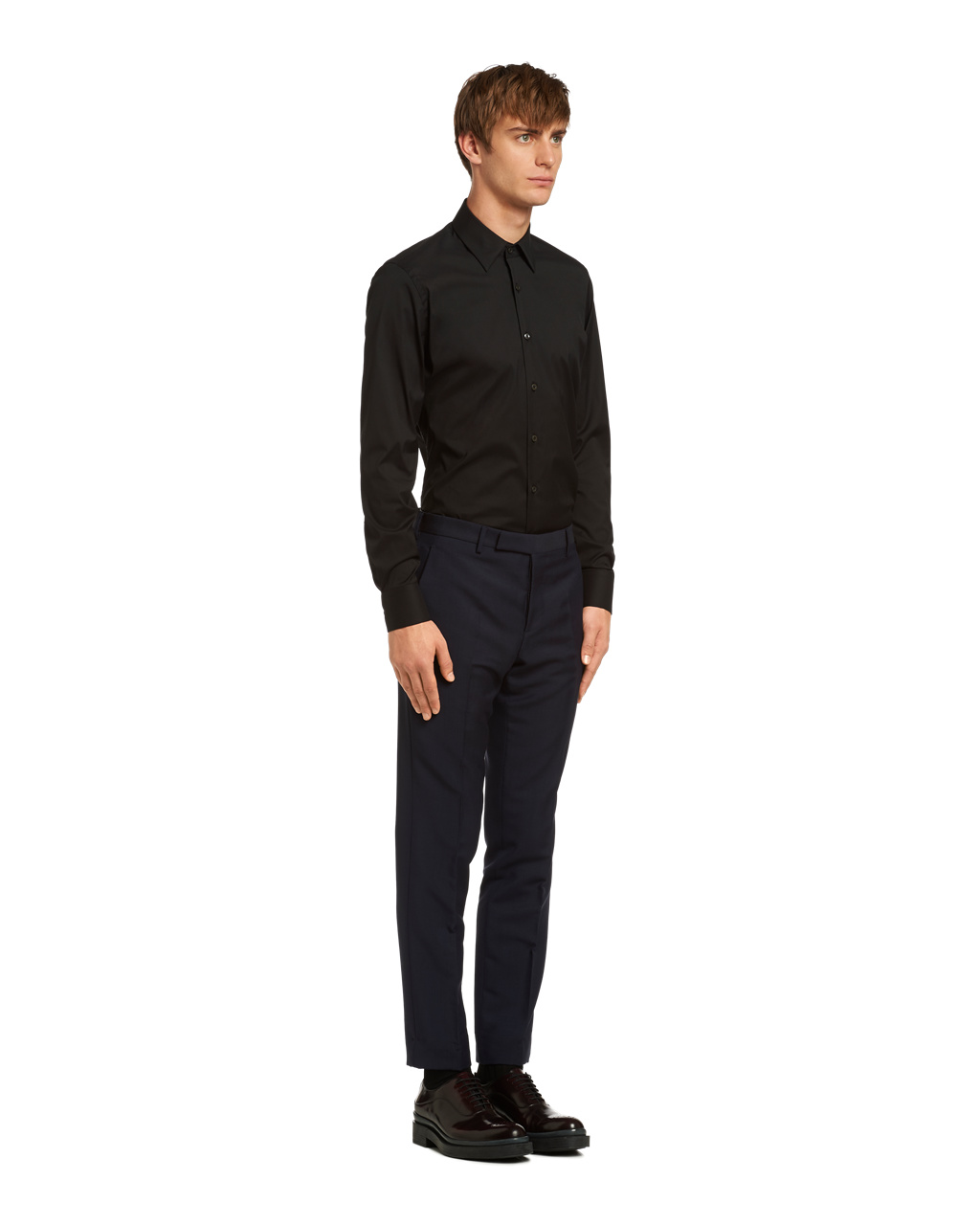 Prada Stretch Poplin Shirt Černé | 870251IZL