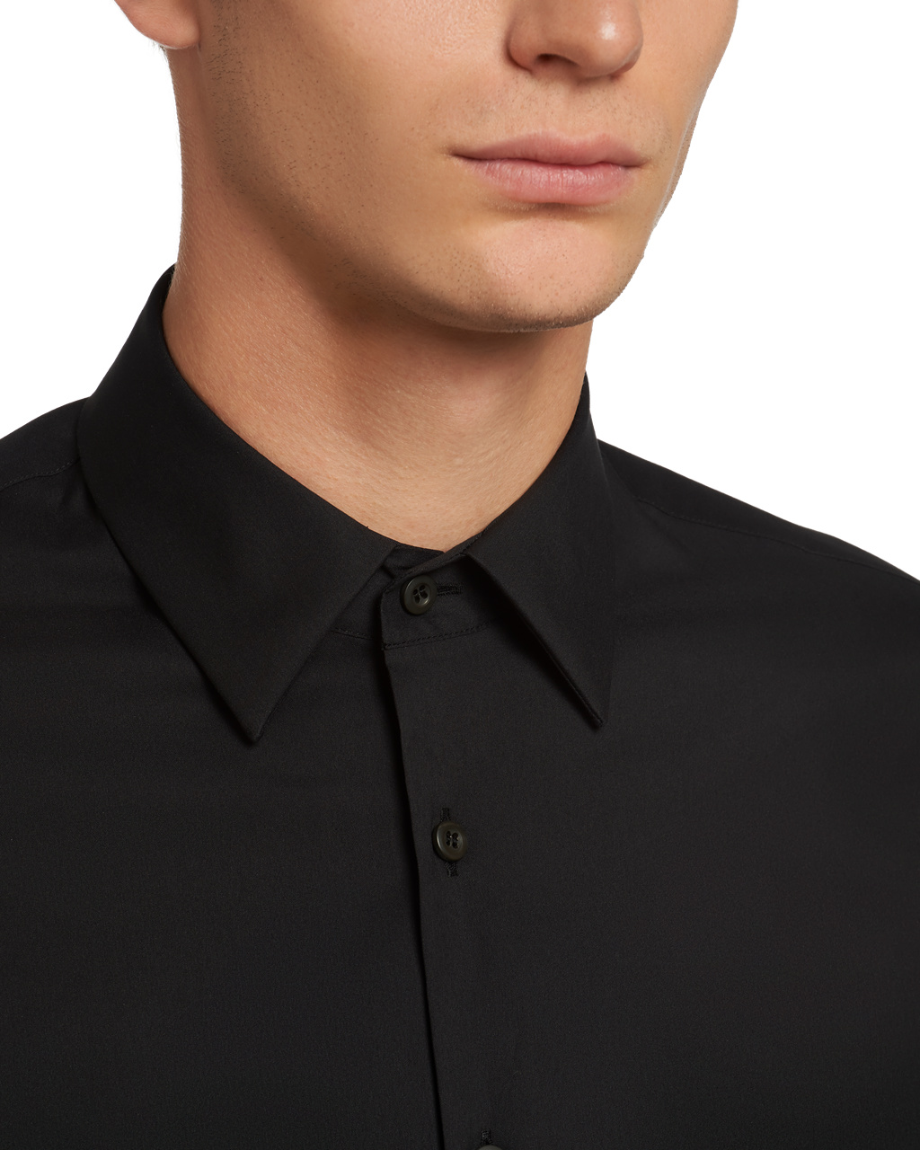 Prada Stretch Poplin Shirt Černé | 870251IZL