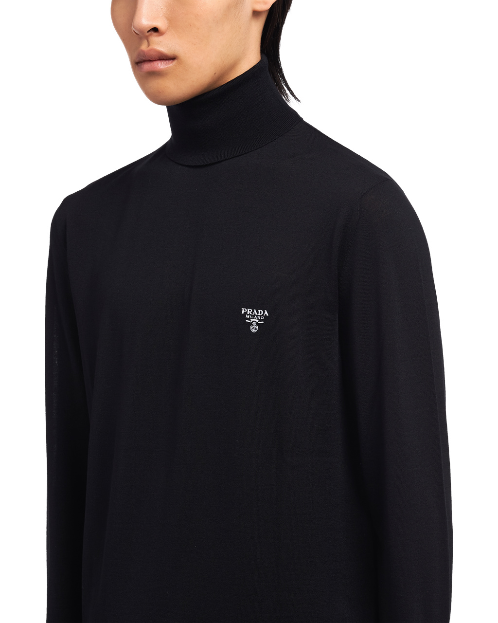 Prada Superfine Wool Turtleneck Svetrové Černé | 465273BUF