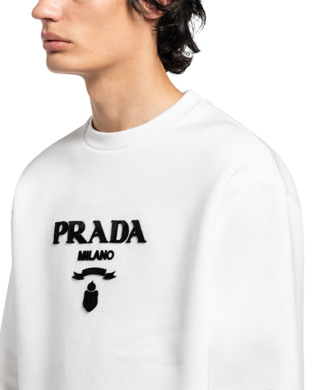 Prada Technical Bavlněné Sweatshirt Bílé | 560974XYV