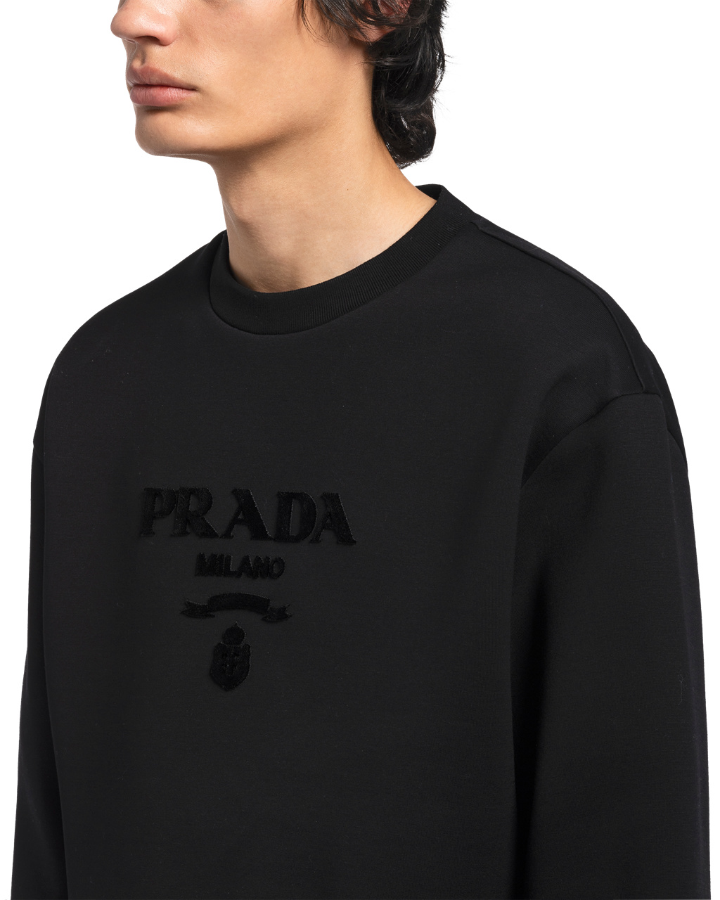 Prada Technical Bavlněné Sweatshirt Černé | 904732IXL