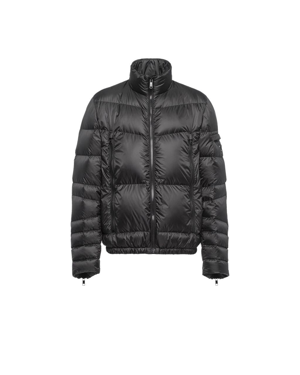 Prada Technical Eggshell Fabric Puffer Jacket Černé | 495038DHR