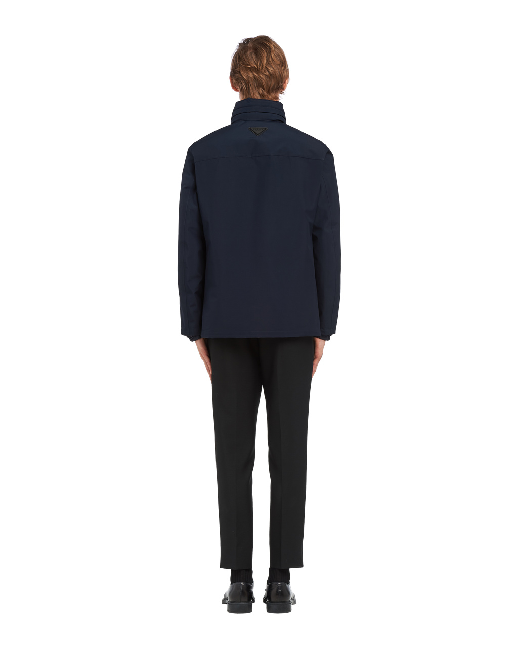 Prada Technical Fabric Blouson Jacket Tmavě Blankyt | 051749FSI