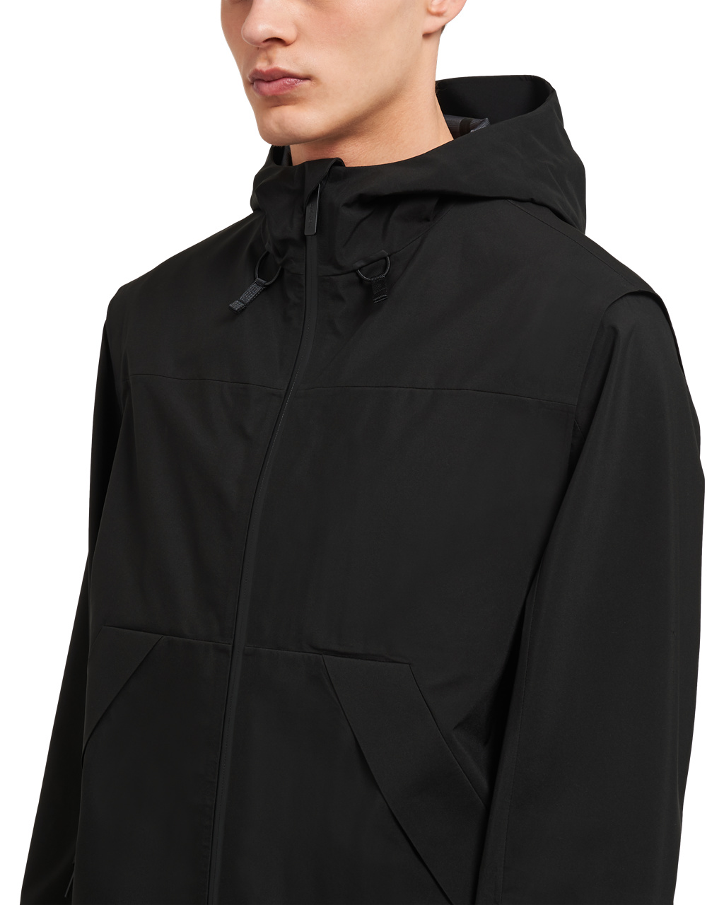 Prada Technical Fabric Windbreaker Černé | 405732OPR