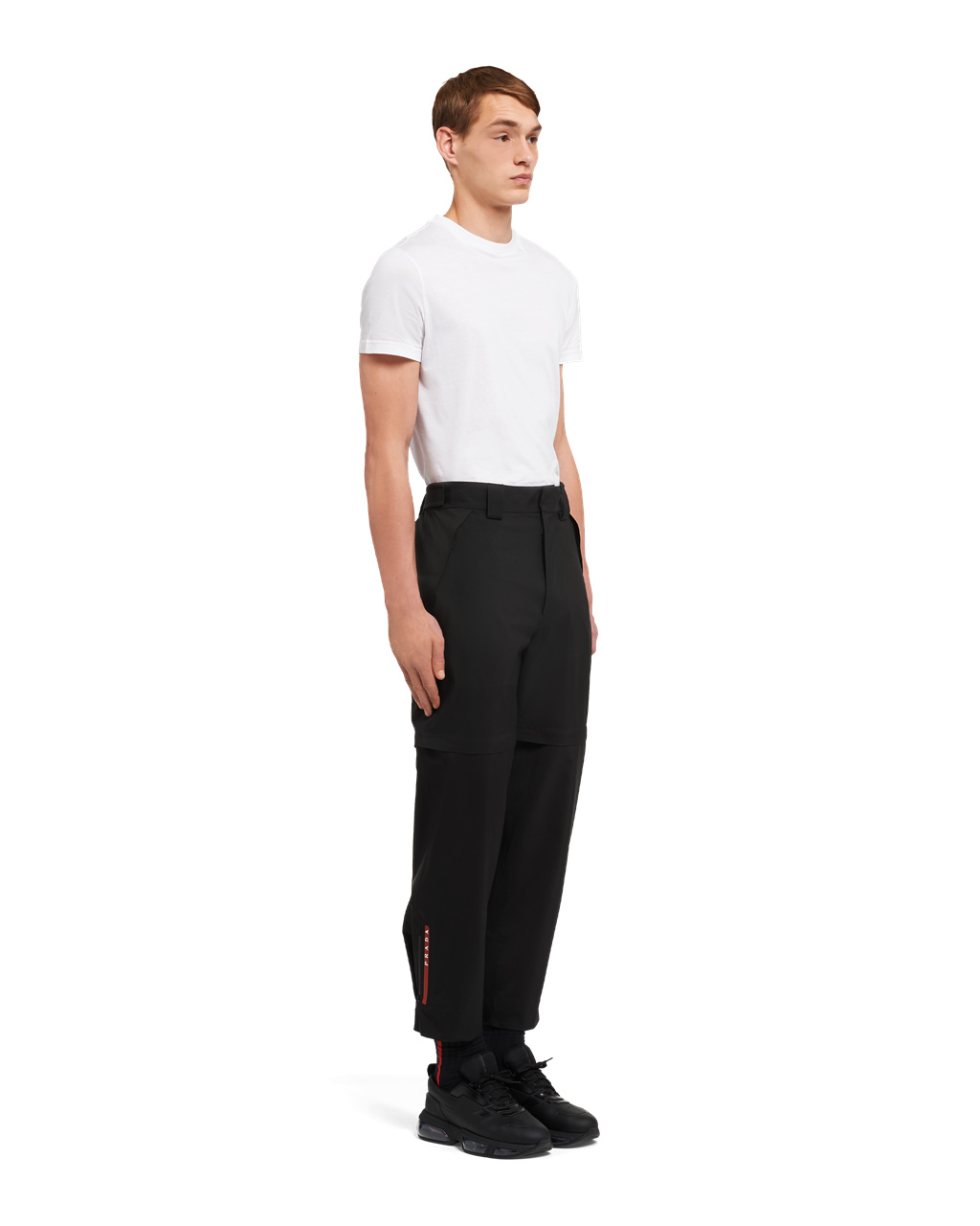 Prada Technical Fabric Široké-leg Pants Černé | 804539HRD