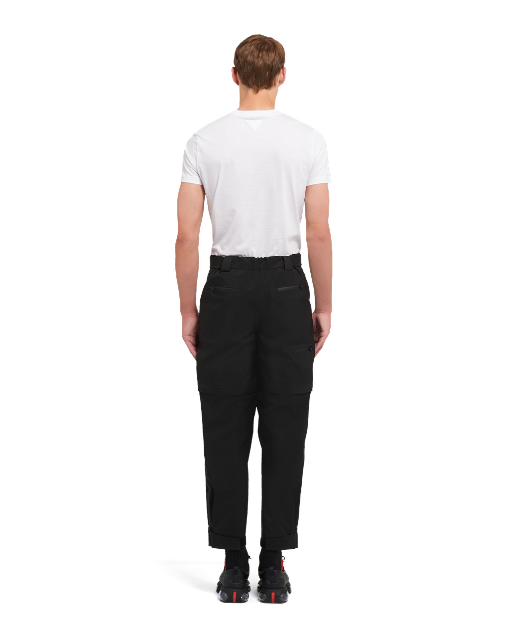 Prada Technical Fabric Široké-leg Pants Černé | 804539HRD