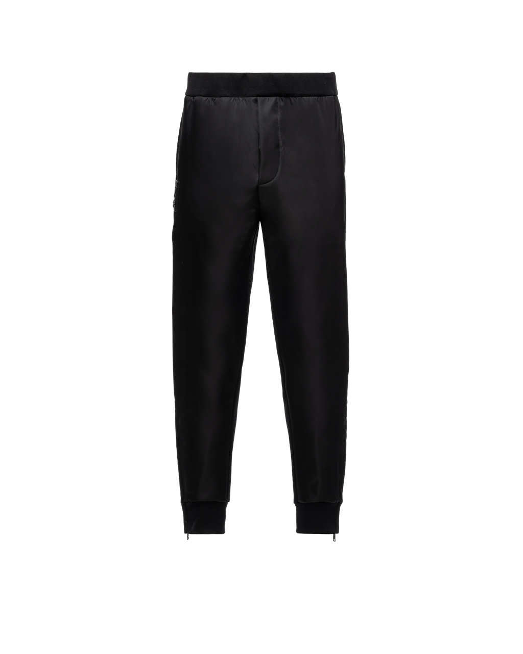 Prada Technical Fleece Trousers With Nylon Details Černé Černé | 264978NRX