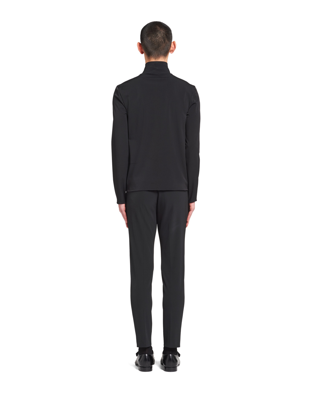 Prada Technical Jersey Mock Turtleneck Černé | 841759MGD