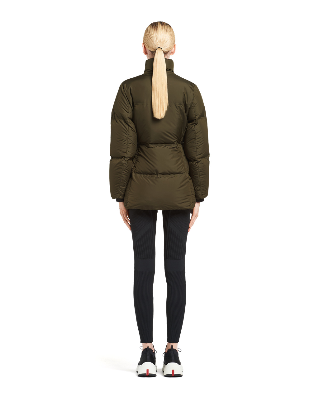 Prada Technical Nylon Puffer Jacket Zelene | 240513AOT