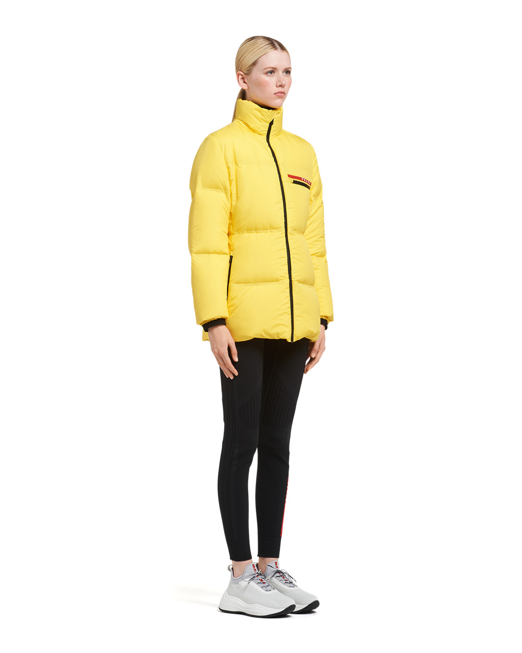 Prada Technical Nylon Puffer Jacket Žluté | 592167MJB