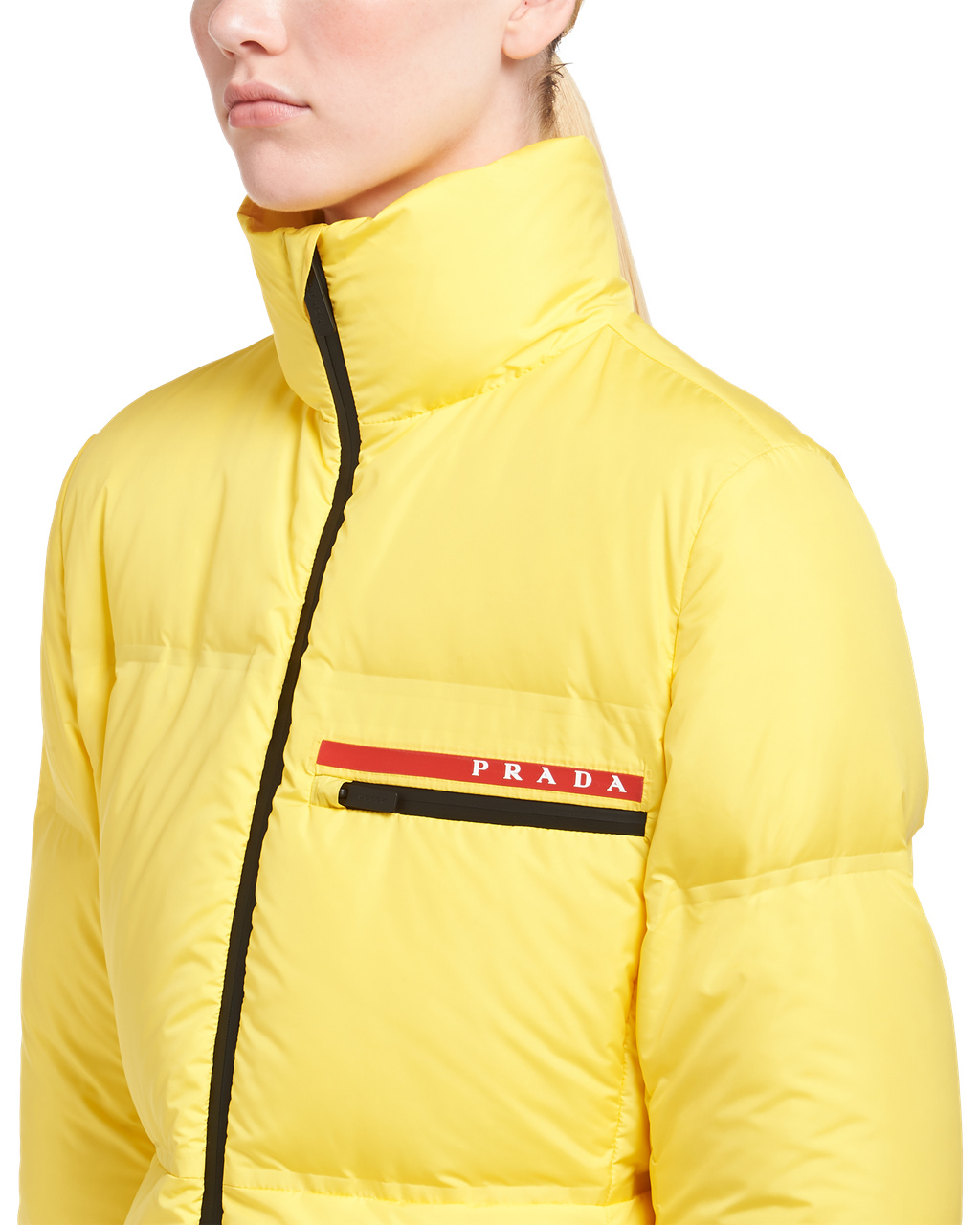 Prada Technical Nylon Puffer Jacket Žluté | 592167MJB