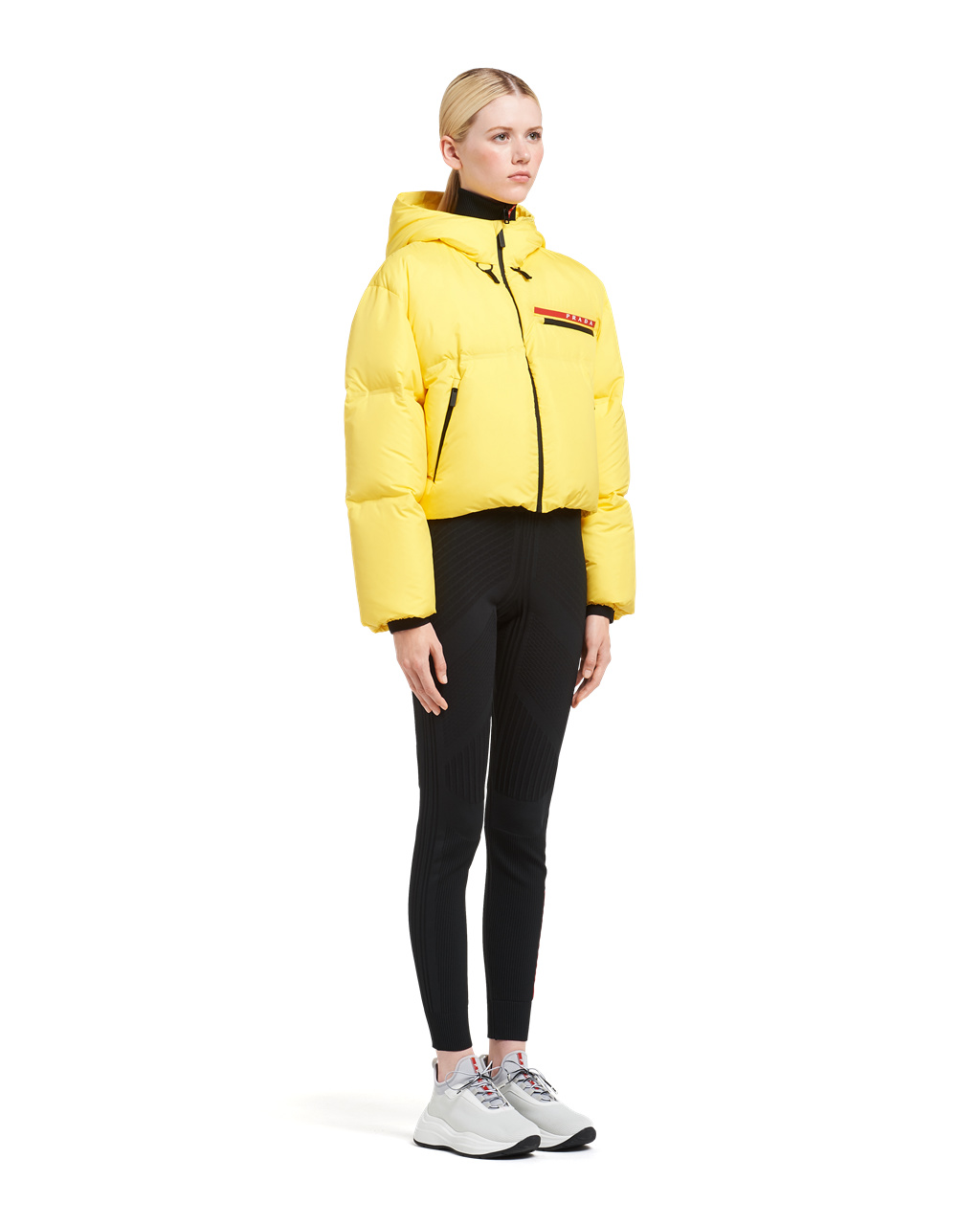 Prada Technical Nylon Puffer Jacket Žluté | 781405NXO