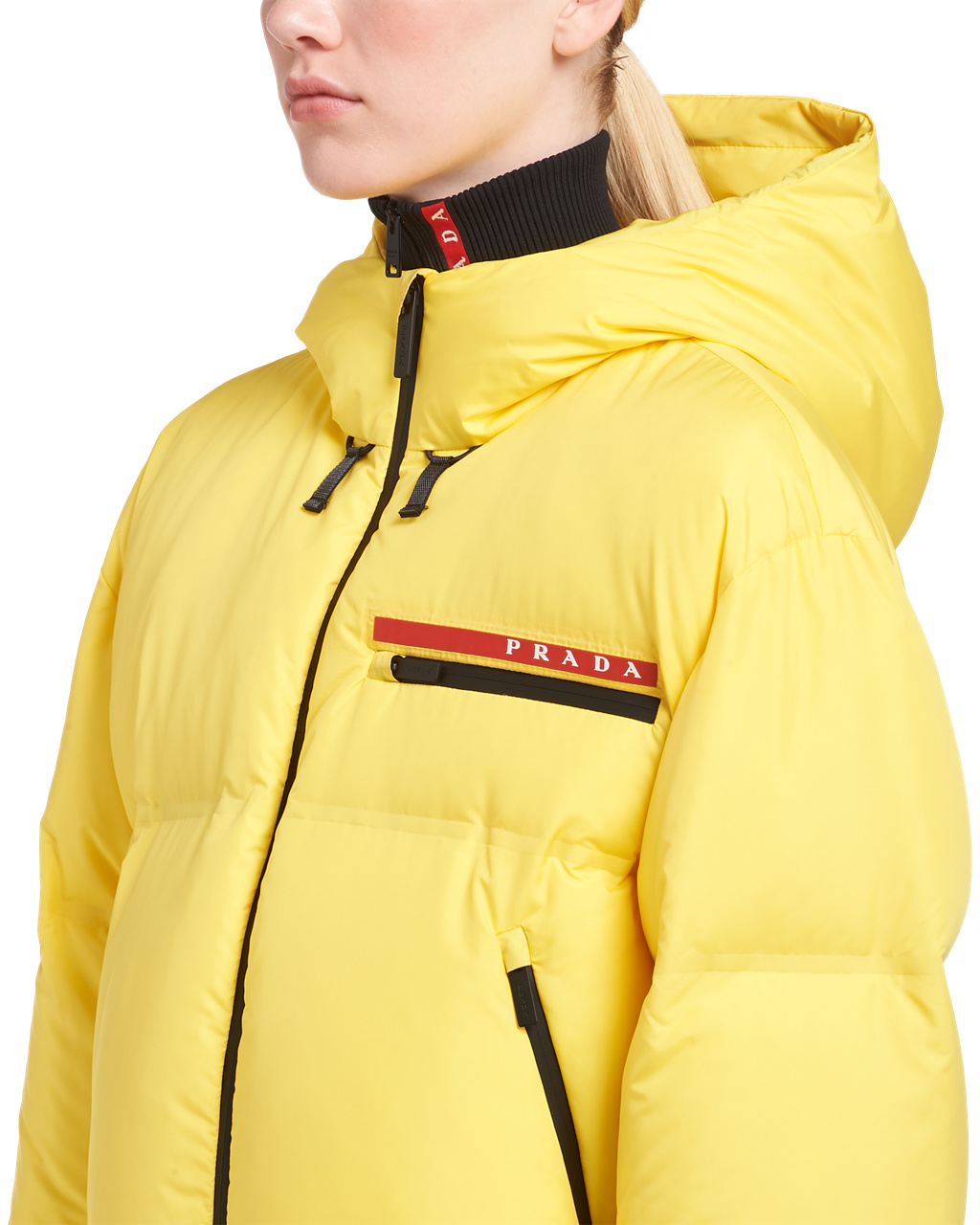 Prada Technical Nylon Puffer Jacket Žluté | 781405NXO