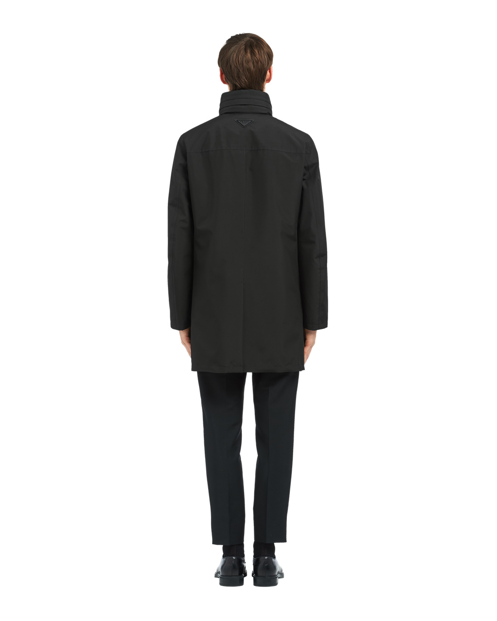 Prada Technical Poplin Raincoat Černé | 438912AJB