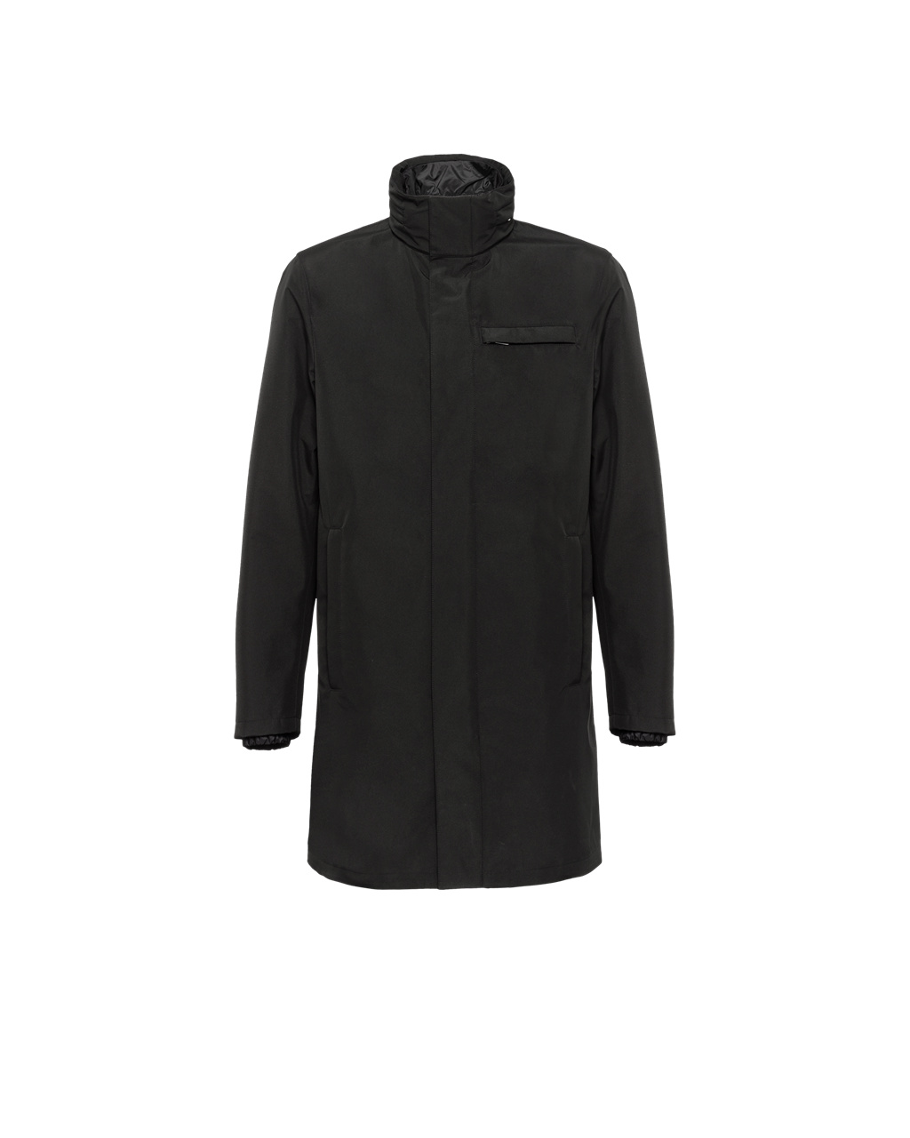 Prada Technical Poplin Raincoat Černé | 438912AJB