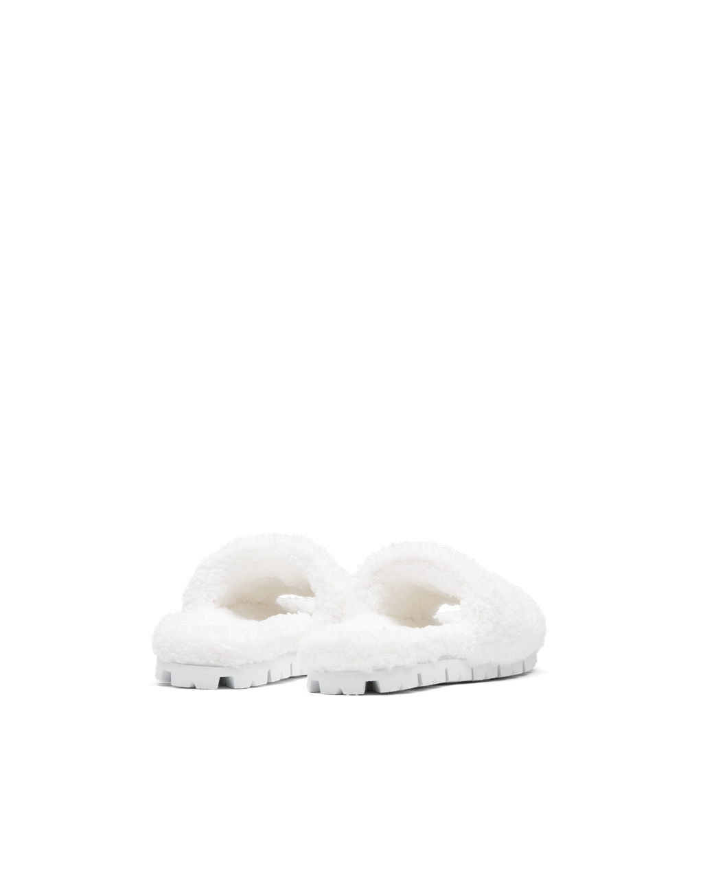 Prada Terry Cloth Slides Bílé Černé | 203198SWQ