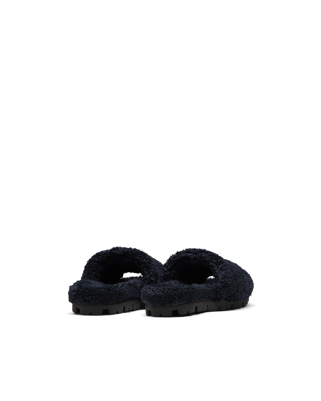 Prada Terry Cloth Slides Černé Bílé | 713926RSH