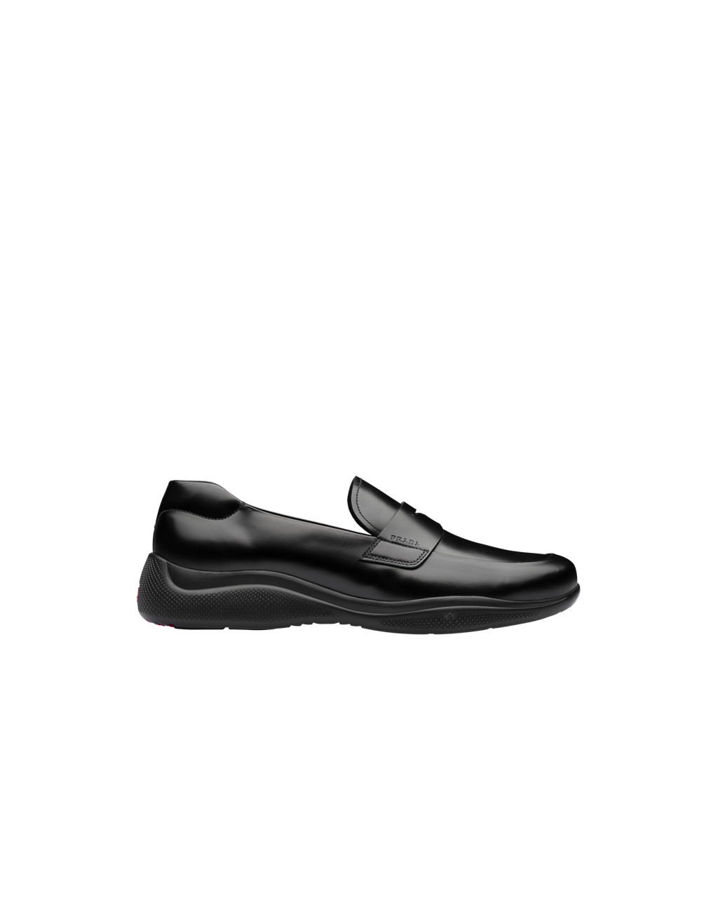 Prada Toblach Brushed Læder Slip-on Sneakers Černé | 394876EBW