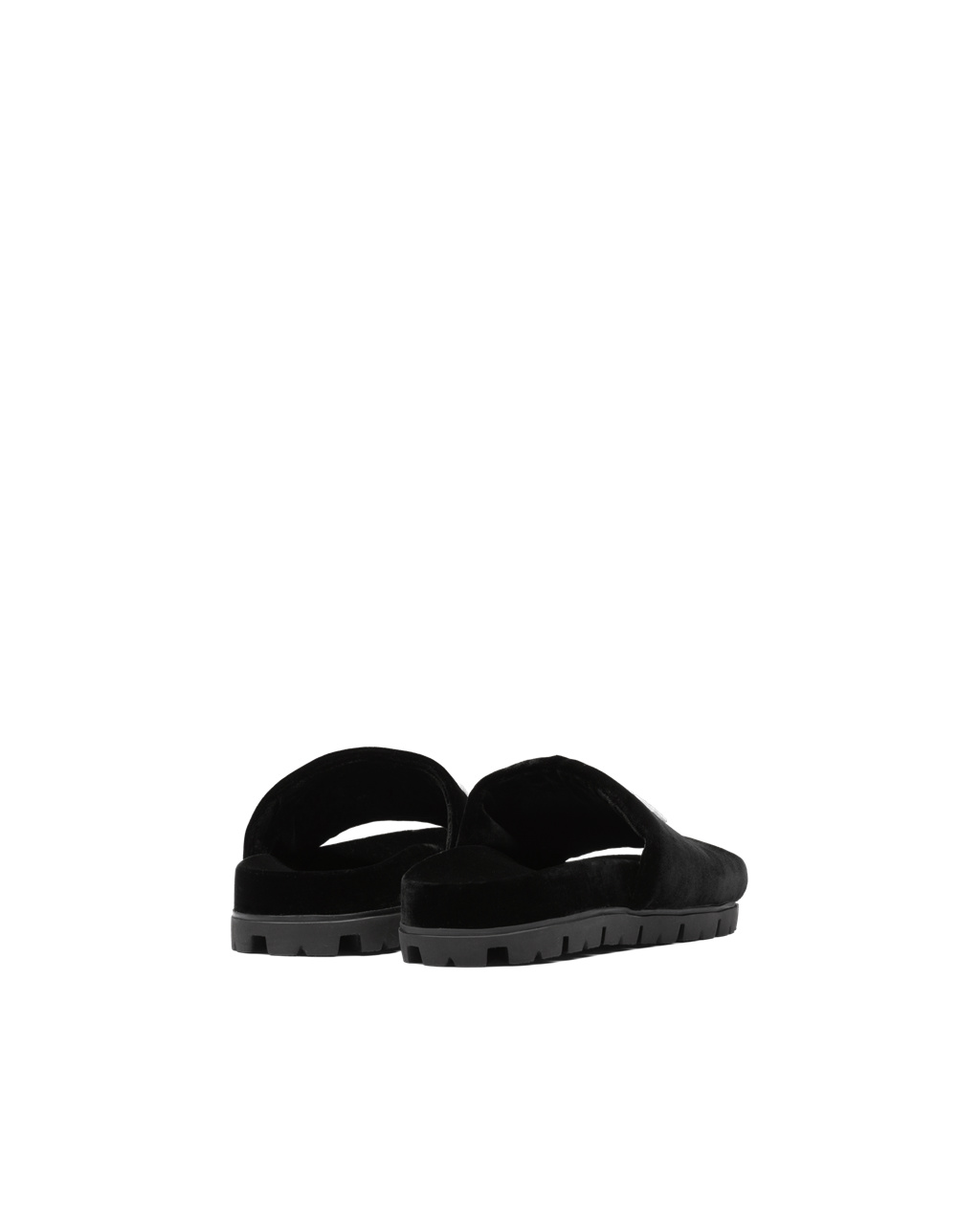 Prada Velvet Slides Černé | 416803BLJ