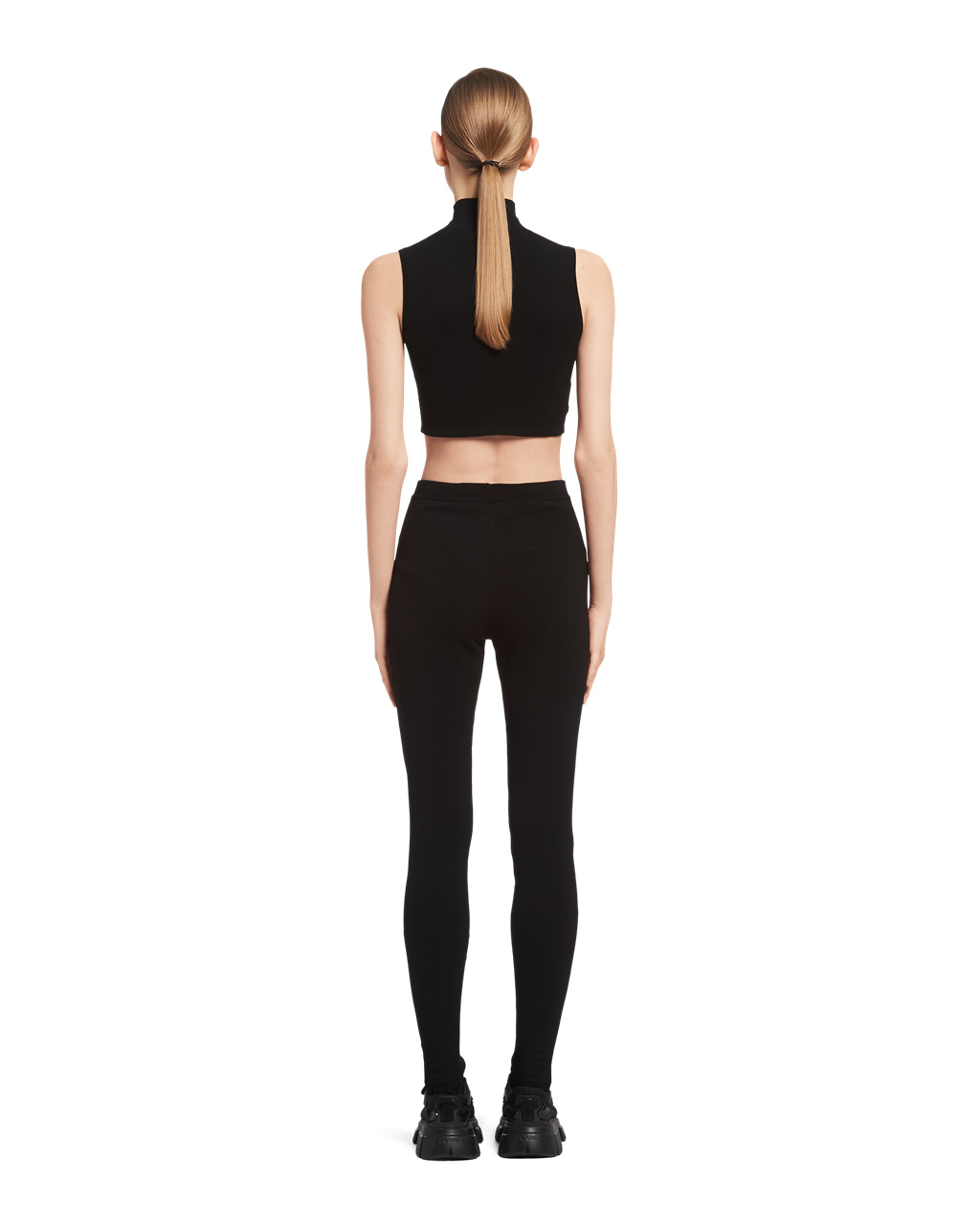 Prada Viscose And Wool Leggings Černé | 584623IAK