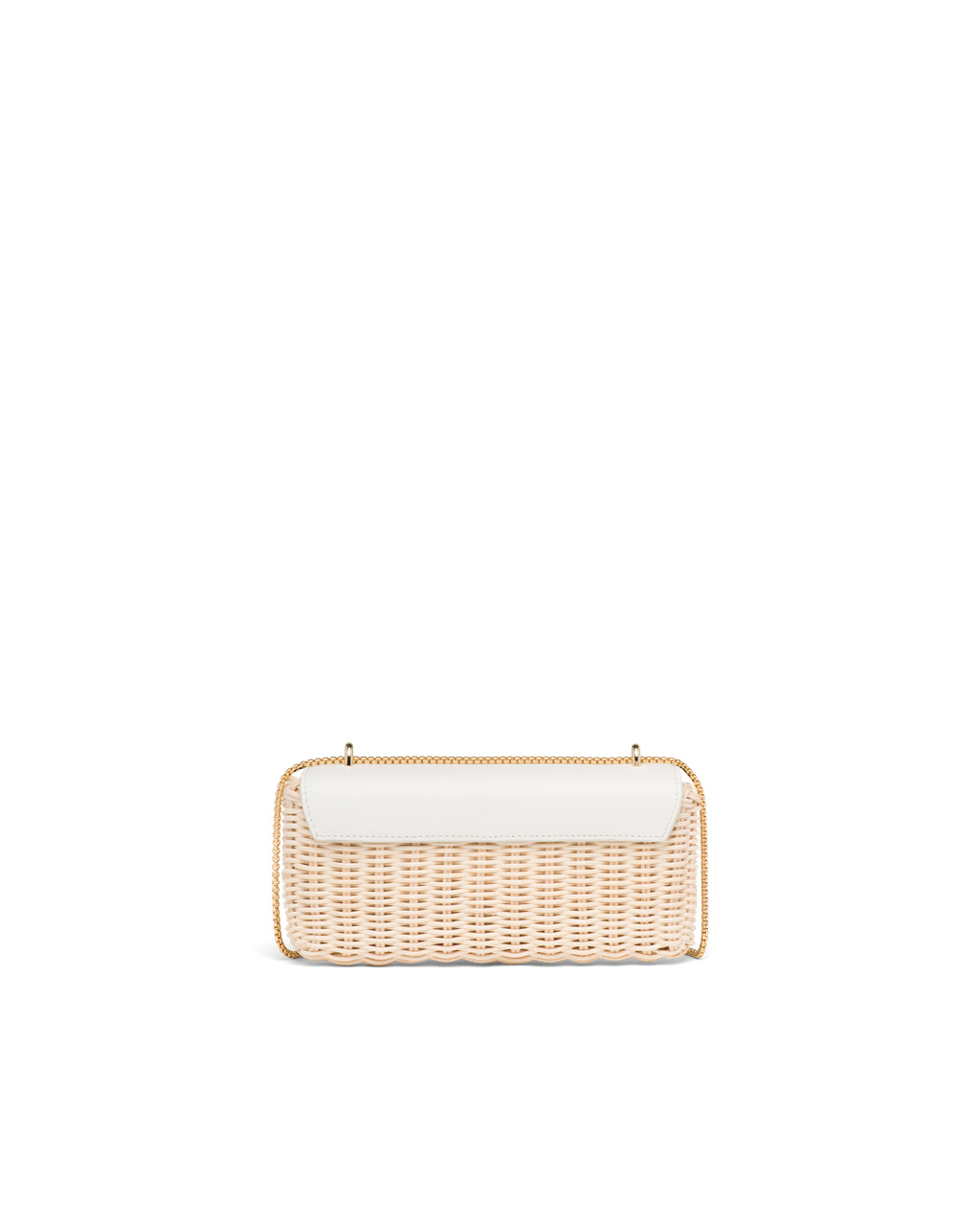 Prada Wicker And Læder Mini-pouch Bílé | 412063GDA