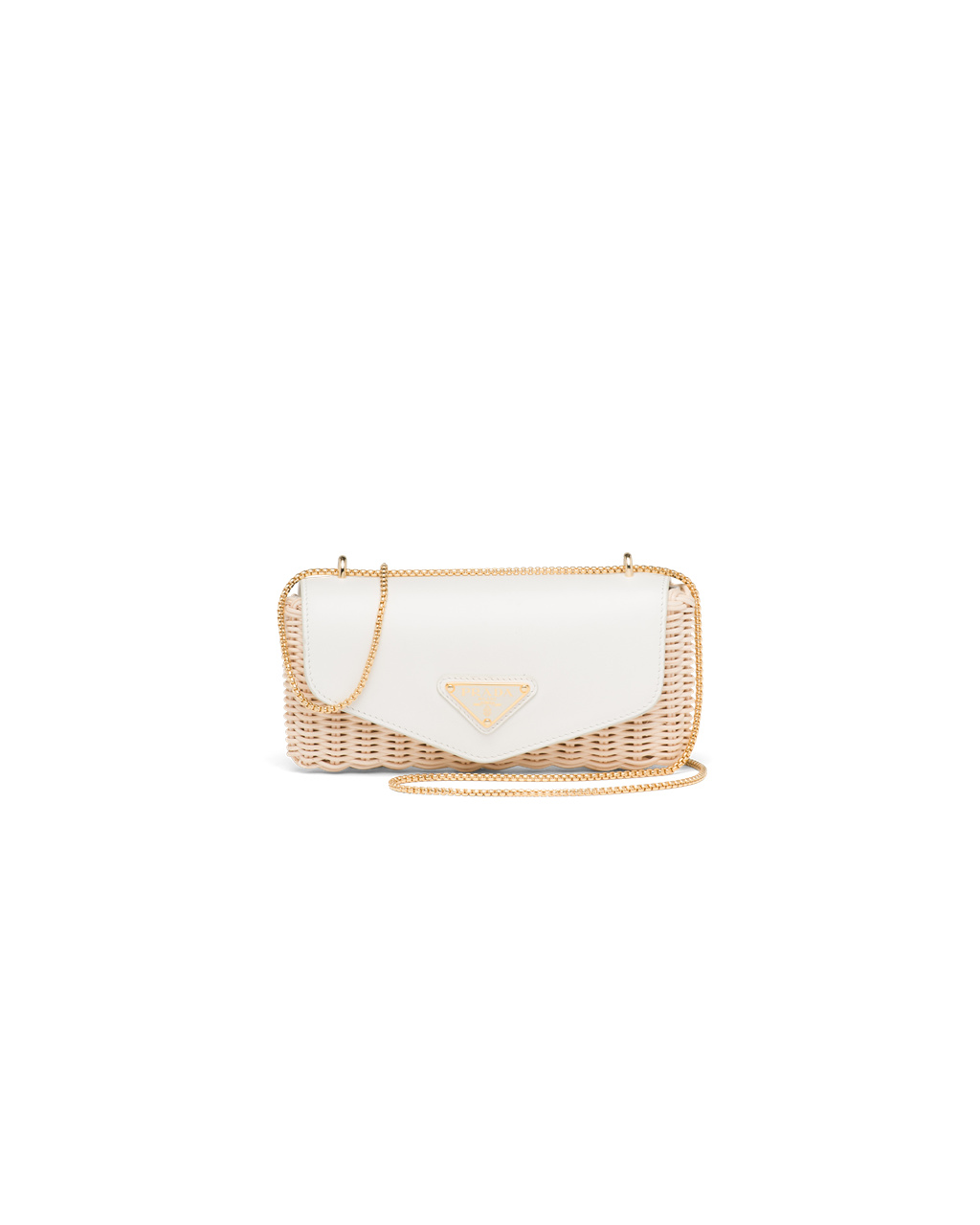 Prada Wicker And Læder Mini-pouch Bílé | 412063GDA