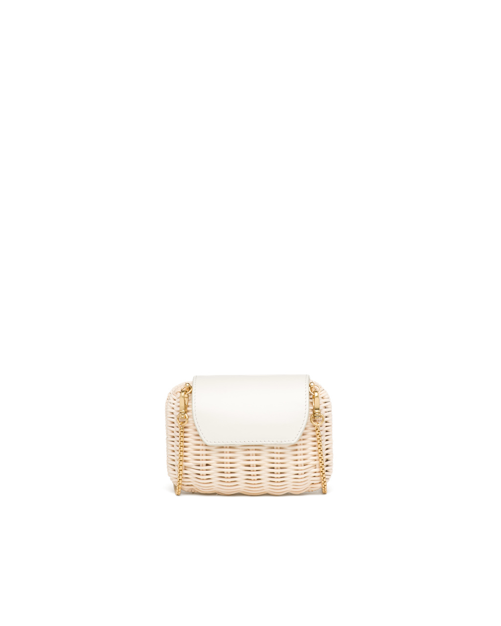 Prada Wicker And Læder Mini-pouch Bílé | 972461RST