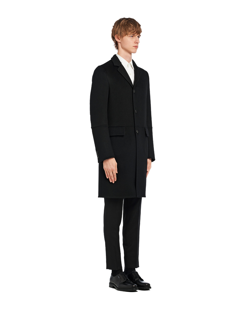 Prada Wool And Angora Coat Černé | 647215ISM