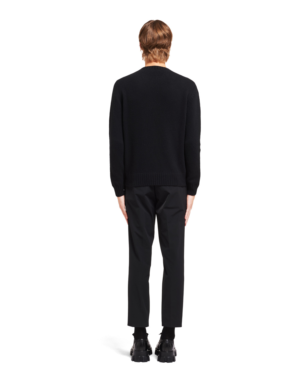 Prada Wool And Cashmere Crew-neck Svetrové Černé | 075326GEN