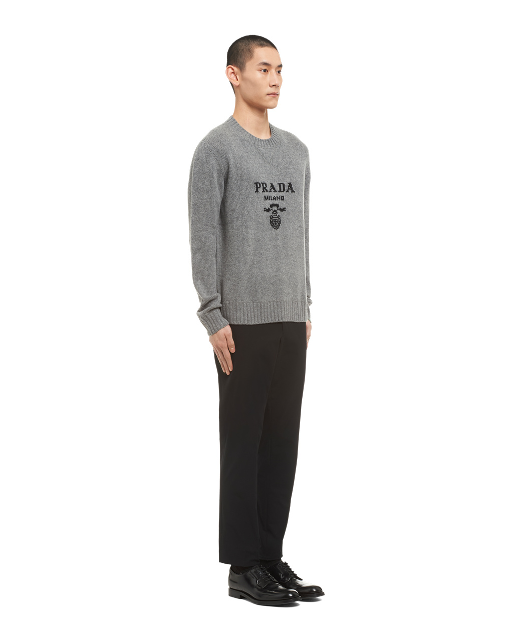 Prada Wool And Cashmere Crew-neck Svetrové Šedé | 164793LFW